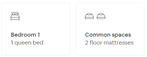 Sleeping arrangements icons
